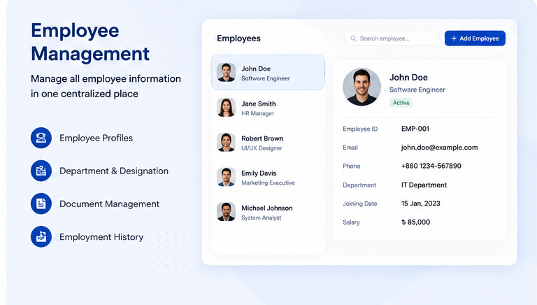 HR management dashboard